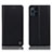 Leather Case Stands Flip Cover Holder H21P for Oppo Find X3 5G Black