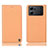 Leather Case Stands Flip Cover Holder H21P for Oppo K10 5G Orange