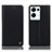 Leather Case Stands Flip Cover Holder H21P for Oppo Reno8 Pro+ Plus 5G Black