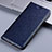 Leather Case Stands Flip Cover Holder H22P for Asus ROG Phone 5 Pro Blue