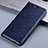 Leather Case Stands Flip Cover Holder H22P for Asus ROG Phone 5s Blue