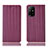 Leather Case Stands Flip Cover Holder H23P for Oppo A94 5G Red Wine