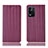 Leather Case Stands Flip Cover Holder H23P for Oppo K9X 5G Red Wine