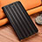 Leather Case Stands Flip Cover Holder H23P for Samsung Galaxy A03 Black