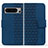 Leather Case Stands Flip Cover Holder HF1 for Google Pixel 8 Pro 5G Blue