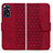 Leather Case Stands Flip Cover Holder HF1 for Xiaomi Redmi Note 11 Pro 4G Red