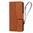Leather Case Stands Flip Cover Holder HF2 for Apple iPhone 15 Pro