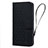 Leather Case Stands Flip Cover Holder HF2 for Apple iPhone 15 Pro Black