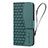 Leather Case Stands Flip Cover Holder HF2 for Apple iPhone 15 Pro Green