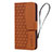 Leather Case Stands Flip Cover Holder HF2 for Apple iPhone 15 Pro Max