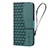 Leather Case Stands Flip Cover Holder HF2 for Apple iPhone 15 Pro Max Green