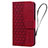 Leather Case Stands Flip Cover Holder HF2 for Huawei Mate 60 Pro Red