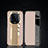 Leather Case Stands Flip Cover Holder JB2 for Huawei Honor Magic5 Ultimate 5G Gold