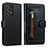 Leather Case Stands Flip Cover Holder JDK for Samsung Galaxy A52 4G Brown