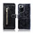 Leather Case Stands Flip Cover Holder JDK for Xiaomi Redmi Note 10 Pro 5G Black