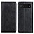 Leather Case Stands Flip Cover Holder K01Z for Google Pixel 7a 5G Black