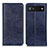 Leather Case Stands Flip Cover Holder K01Z for Google Pixel 7a 5G Blue