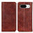Leather Case Stands Flip Cover Holder K01Z for Google Pixel 8 5G Brown