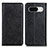 Leather Case Stands Flip Cover Holder K01Z for Google Pixel 8a 5G Black