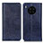 Leather Case Stands Flip Cover Holder K01Z for Huawei Honor 50 Lite Blue