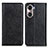 Leather Case Stands Flip Cover Holder K01Z for Huawei Honor 60 5G Black