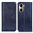 Leather Case Stands Flip Cover Holder K01Z for Huawei Honor 60 5G Blue