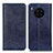 Leather Case Stands Flip Cover Holder K01Z for Huawei Nova 8i Blue
