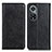 Leather Case Stands Flip Cover Holder K01Z for Huawei Nova 9 Pro Black