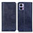 Leather Case Stands Flip Cover Holder K01Z for Motorola Moto Edge 30 Lite 5G Blue