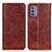 Leather Case Stands Flip Cover Holder K01Z for Nokia G42 5G Brown