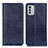 Leather Case Stands Flip Cover Holder K01Z for Nokia G60 5G Blue