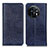 Leather Case Stands Flip Cover Holder K01Z for OnePlus 11 5G Blue