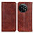 Leather Case Stands Flip Cover Holder K01Z for OnePlus 11 5G Brown