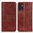 Leather Case Stands Flip Cover Holder K01Z for OnePlus Nord CE 2 5G Brown