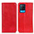 Leather Case Stands Flip Cover Holder K01Z for Oppo A54 4G Red