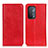 Leather Case Stands Flip Cover Holder K01Z for Oppo A74 5G Red