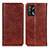 Leather Case Stands Flip Cover Holder K01Z for Oppo F19s Brown