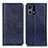 Leather Case Stands Flip Cover Holder K01Z for Oppo F21 Pro 4G Blue