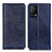 Leather Case Stands Flip Cover Holder K01Z for Oppo K9 5G Blue