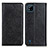 Leather Case Stands Flip Cover Holder K01Z for Realme Narzo 50i Black