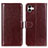 Leather Case Stands Flip Cover Holder K01Z for Samsung Galaxy A04 4G Brown