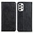 Leather Case Stands Flip Cover Holder K01Z for Samsung Galaxy A23 4G Black