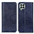 Leather Case Stands Flip Cover Holder K01Z for Samsung Galaxy M33 5G Blue