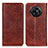Leather Case Stands Flip Cover Holder K01Z for Sharp Aquos R7s Brown