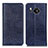 Leather Case Stands Flip Cover Holder K01Z for Sharp Aquos Sense7 Blue