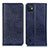 Leather Case Stands Flip Cover Holder K01Z for Wiko Y82 Blue