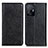 Leather Case Stands Flip Cover Holder K01Z for Xiaomi Mi 11T 5G Black