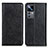 Leather Case Stands Flip Cover Holder K01Z for Xiaomi Mi 12T Pro 5G Black