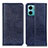 Leather Case Stands Flip Cover Holder K01Z for Xiaomi Redmi 10 5G Blue