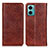 Leather Case Stands Flip Cover Holder K01Z for Xiaomi Redmi 11 Prime 5G Brown